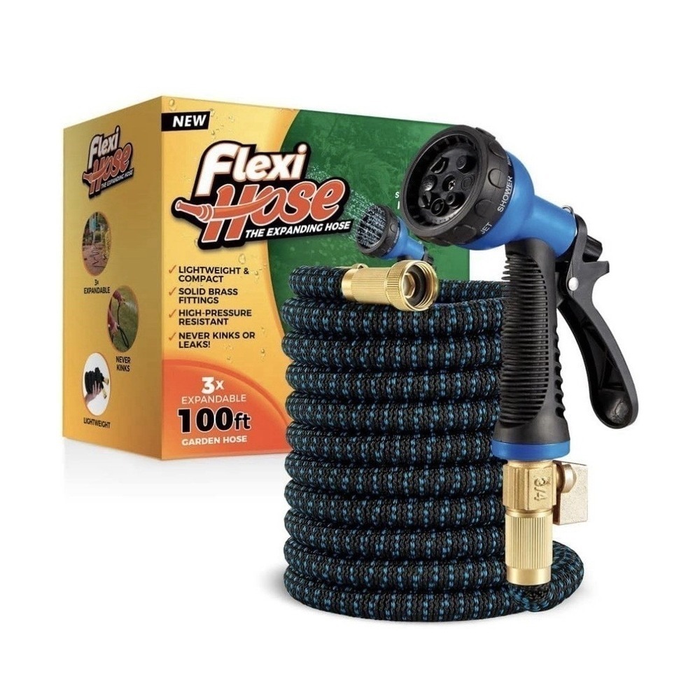 100 ft Hose shrinking expand w/ nozzle . NEW Factory Sealed Multiple Available
